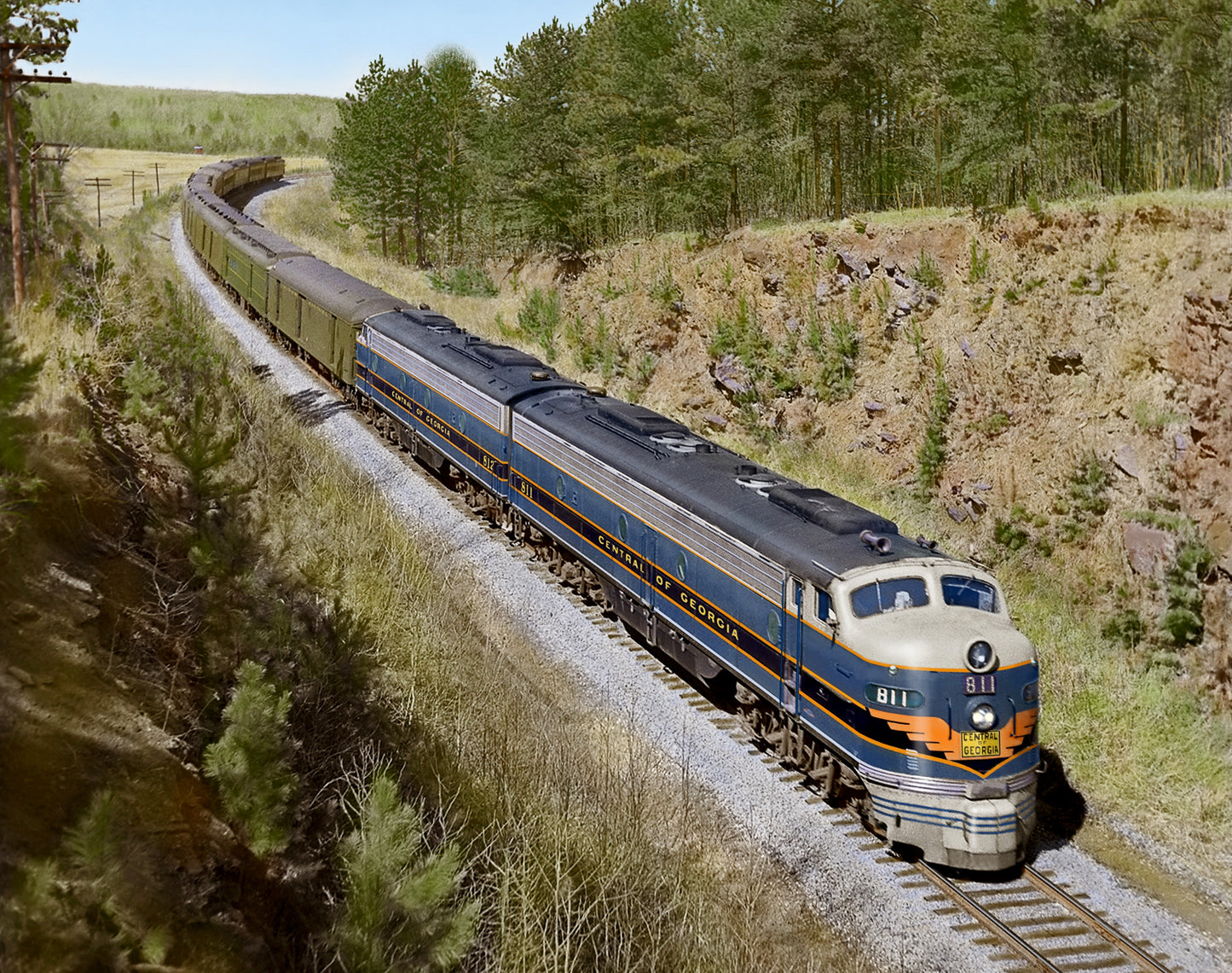 The Very Best of Colorized Railroad Images: Southeastern Steam to Early Diesels